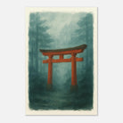 Unframed 40x60 cm 16x24″ - Torii Gate in Mist – Gouache Japanese Landscape Art Print - Play By Print