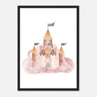 Black frame - Watercolour Princess Castle Wall Art - Olga