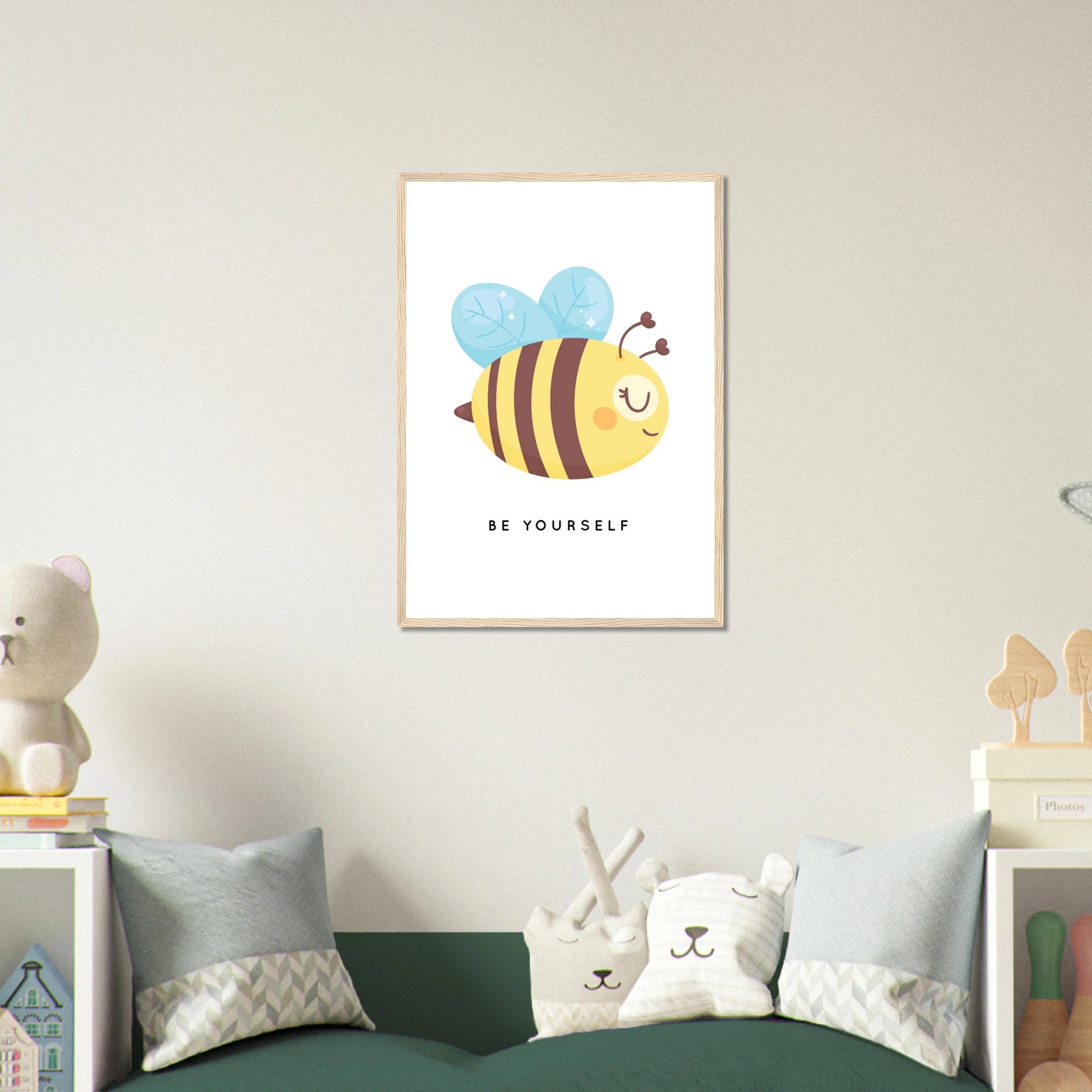 # all-groups - Be Yourself Bee Poster | Positive Quote Wall Art for Kids - Elena