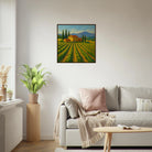 # all-groups - “Golden Rows” | Tuscany Vineyard Landscape Print - Play By Print