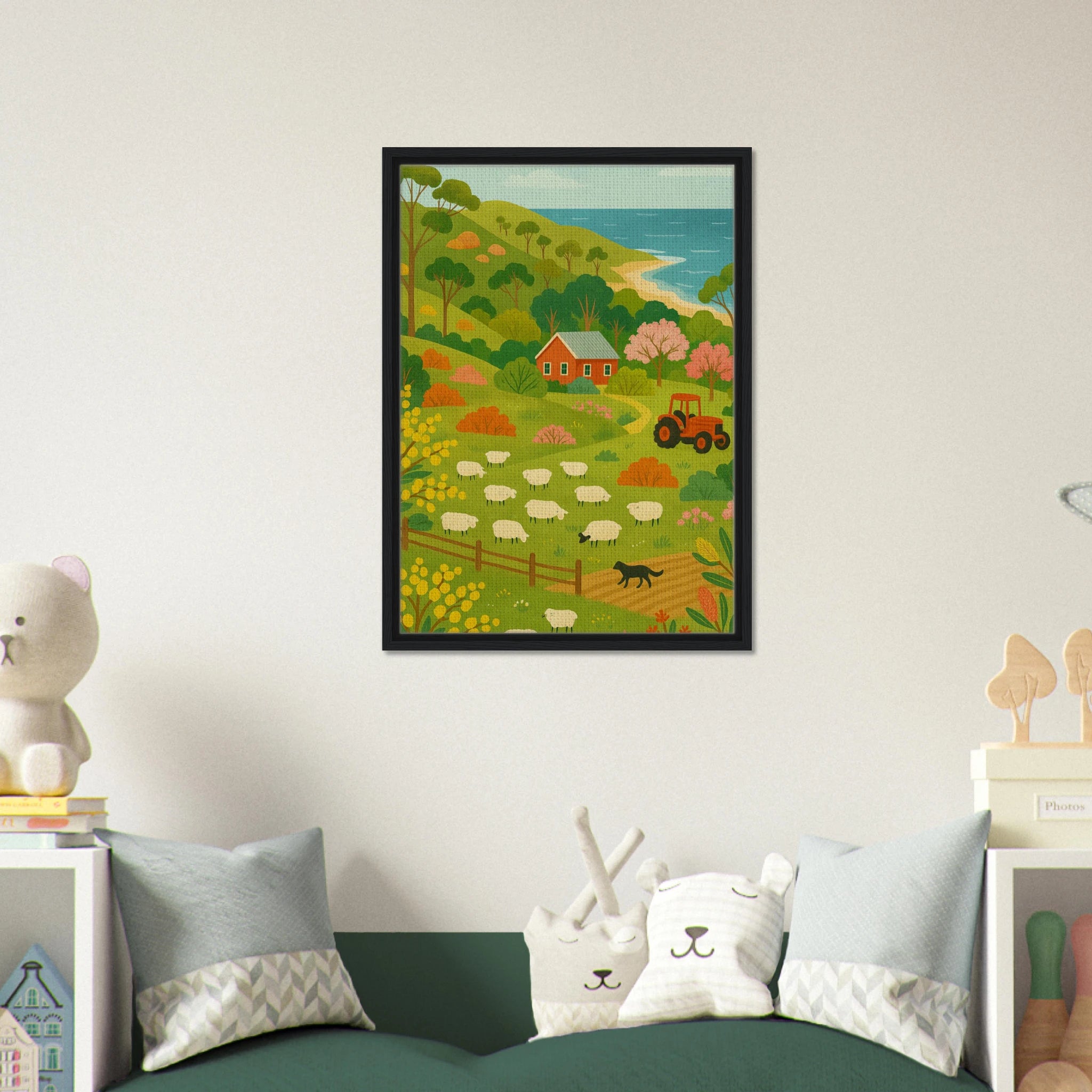 - Coastal Sheep Farm – Australian Countryside Canvas Wall Art - Play By Print