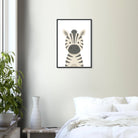 # all-groups - Zebra – Minimalist Safari Animal Art Print | Monochrome Nursery or Kids’ Poster - Play By Print