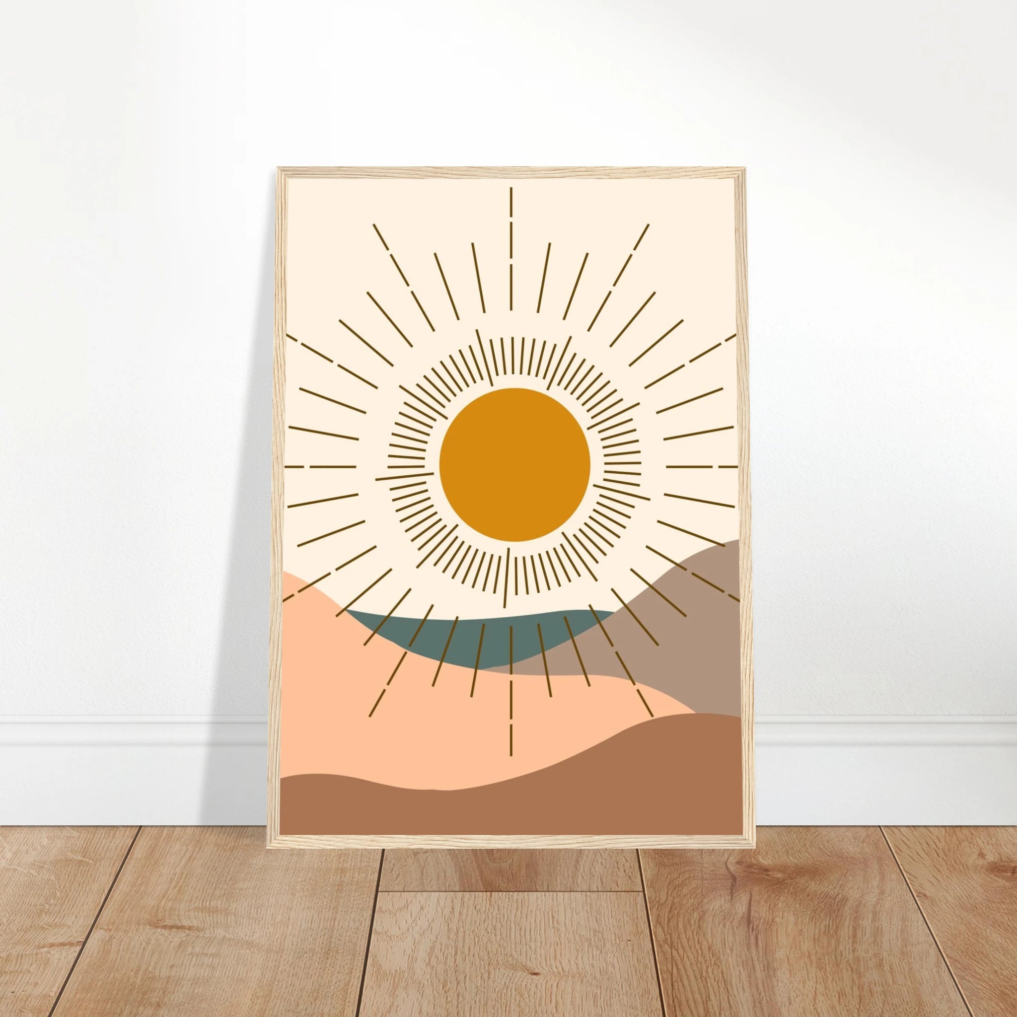 # all-groups - Minimalist Sun Print Boho Desert Landscape Wall Art - Play By Print