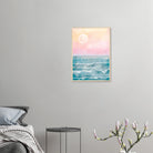 # all-groups - Cotton Candy Horizon – Serene Ocean Sunrise Watercolour Print - Daisy