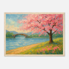 Wood frame A3 (29.7 x 42 cm) - “Whispers of Spring” | Cherry Blossom Landscape - Play By Print