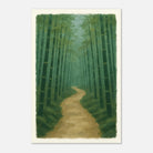 Unframed 60x90 cm 24x36″ - Bamboo Forest Path – Gouache Landscape Art Print - Play By Print