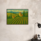 # all-groups - Tuscan Serenity – Golden Vineyard Landscape Wall Art Print - Play By Print