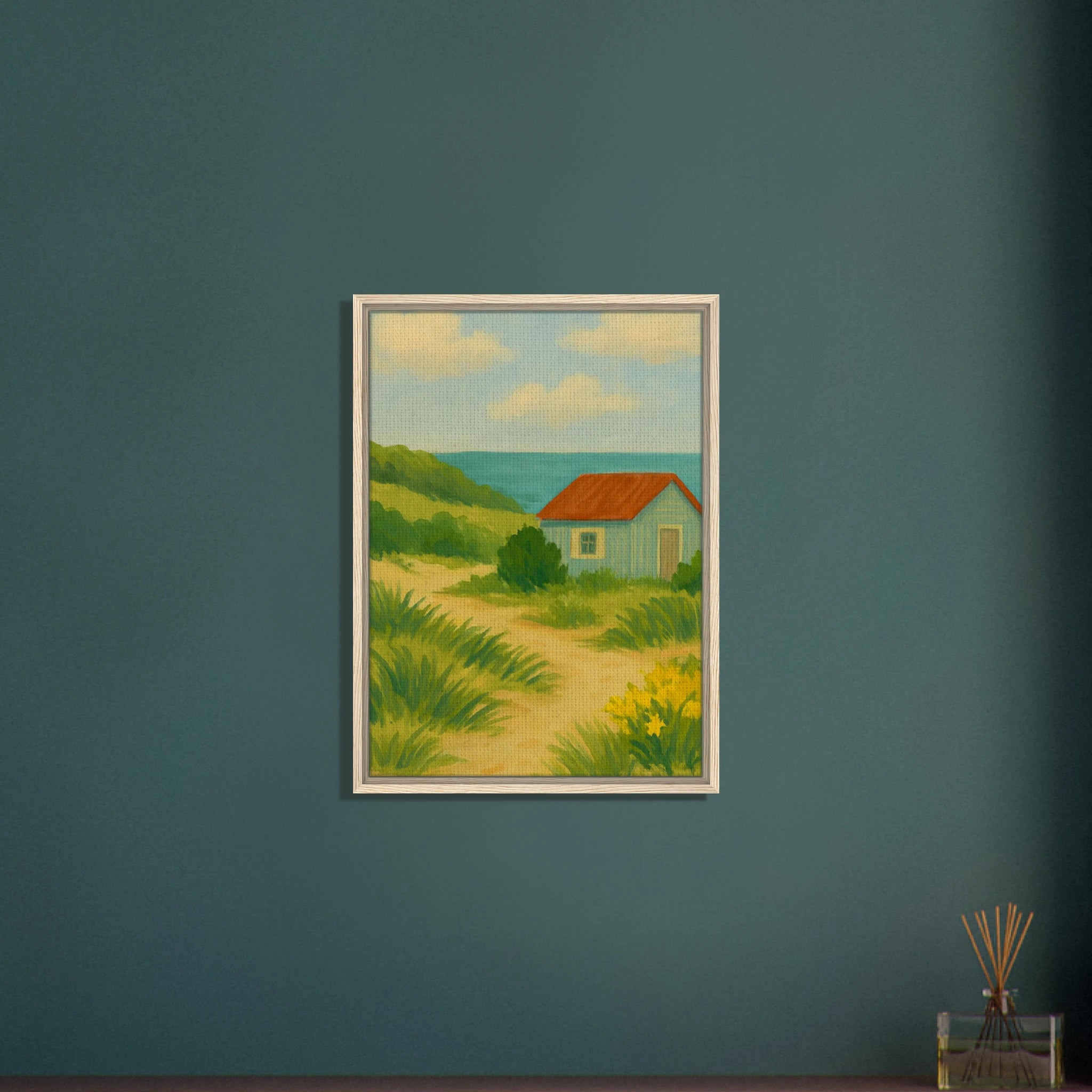 # all-groups - Coastal Beach Shack Canvas Wall Art - Play By Print