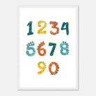 White frame - Dinosaur Numbers Poster | 0–9 Counting Print for Kids - CDT