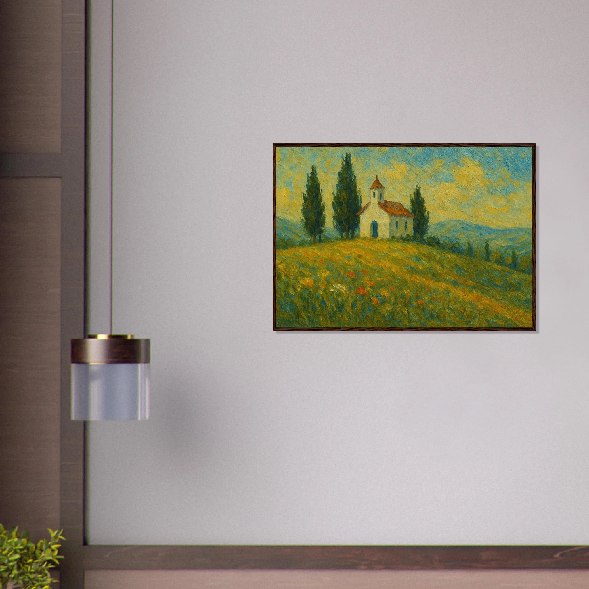 # all-groups - “Chapel on the Hill” | Countryside Church Landscape Print - Play By Print