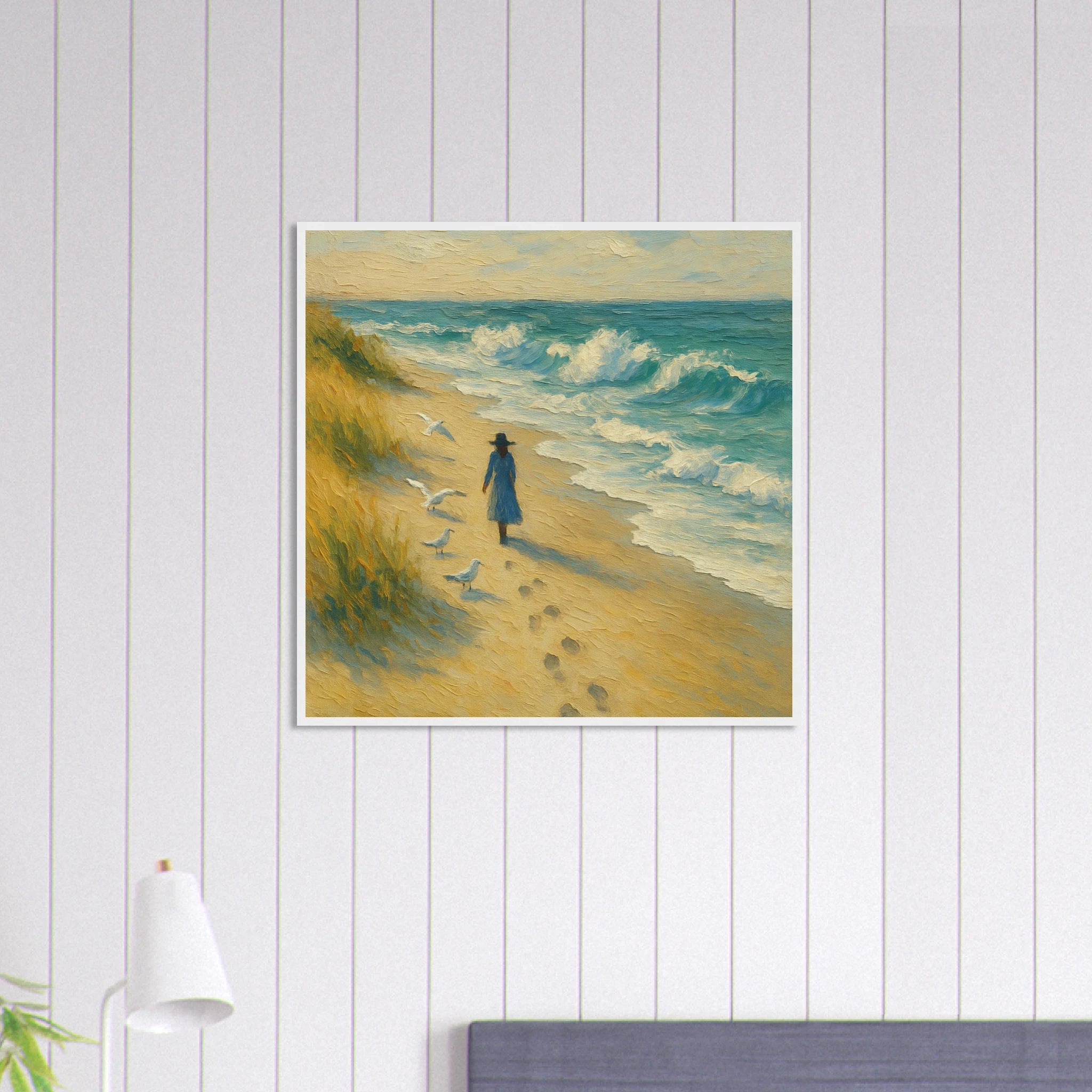 # all-groups - “Soft Steps by the Sea” | Serene Coastal Art Print - Play By Print