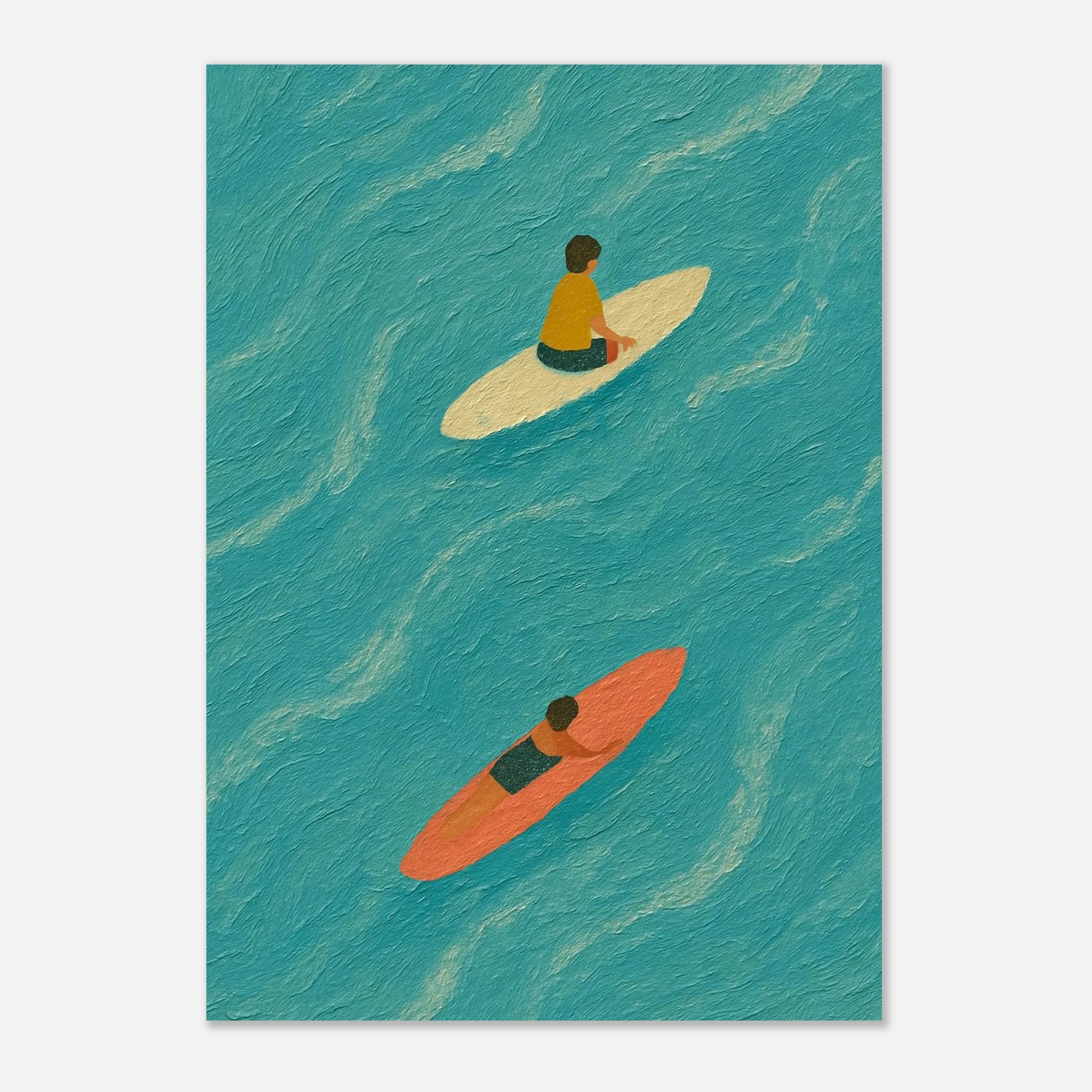 Unframed A1 (59.4 x 84.1 cm) - "Drift and Dream" Surf Print | Minimal Coastal Wall Art - Play By Print