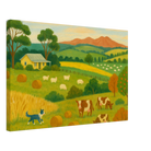 Canvas 40x60 cm 16x24″ - Australian Farm Life Landscape Canvas Wall Art - Play By Print