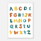 White frame - Dinosaur Alphabet Poster | A–Z Dino-Themed ABC Print for Kids - CDT