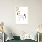 # all-groups - Watercolour Unicorn Turned & Rainbow Wall Art - Olga