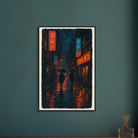 # all-groups - City Shadows – Rainy Night in Tokyo Neon Alley Print - Play By Print