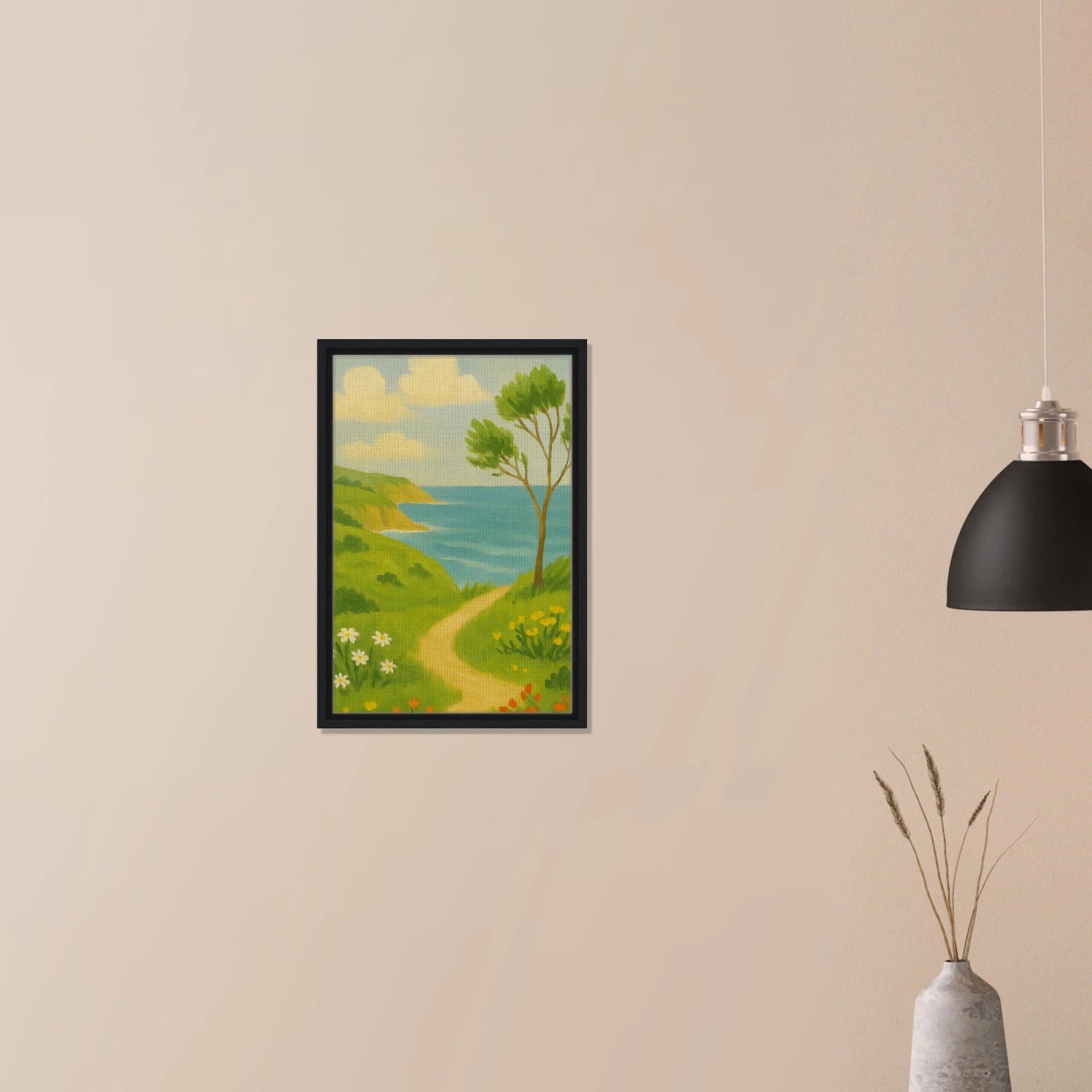 # all-groups - Windy Coastal Walking Path Canvas Wall Art - Play By Print