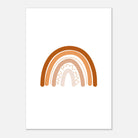 Unframed - Earthy Rust Boho Rainbow Wall Art - Jerin