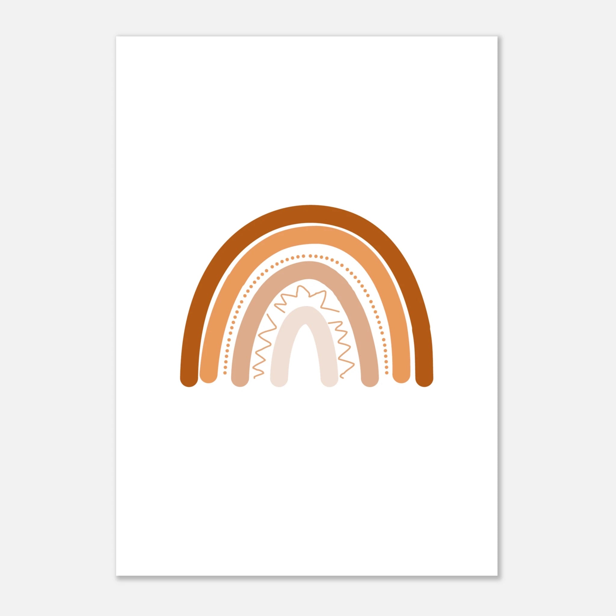 Unframed - Earthy Rust Boho Rainbow Wall Art - Jerin