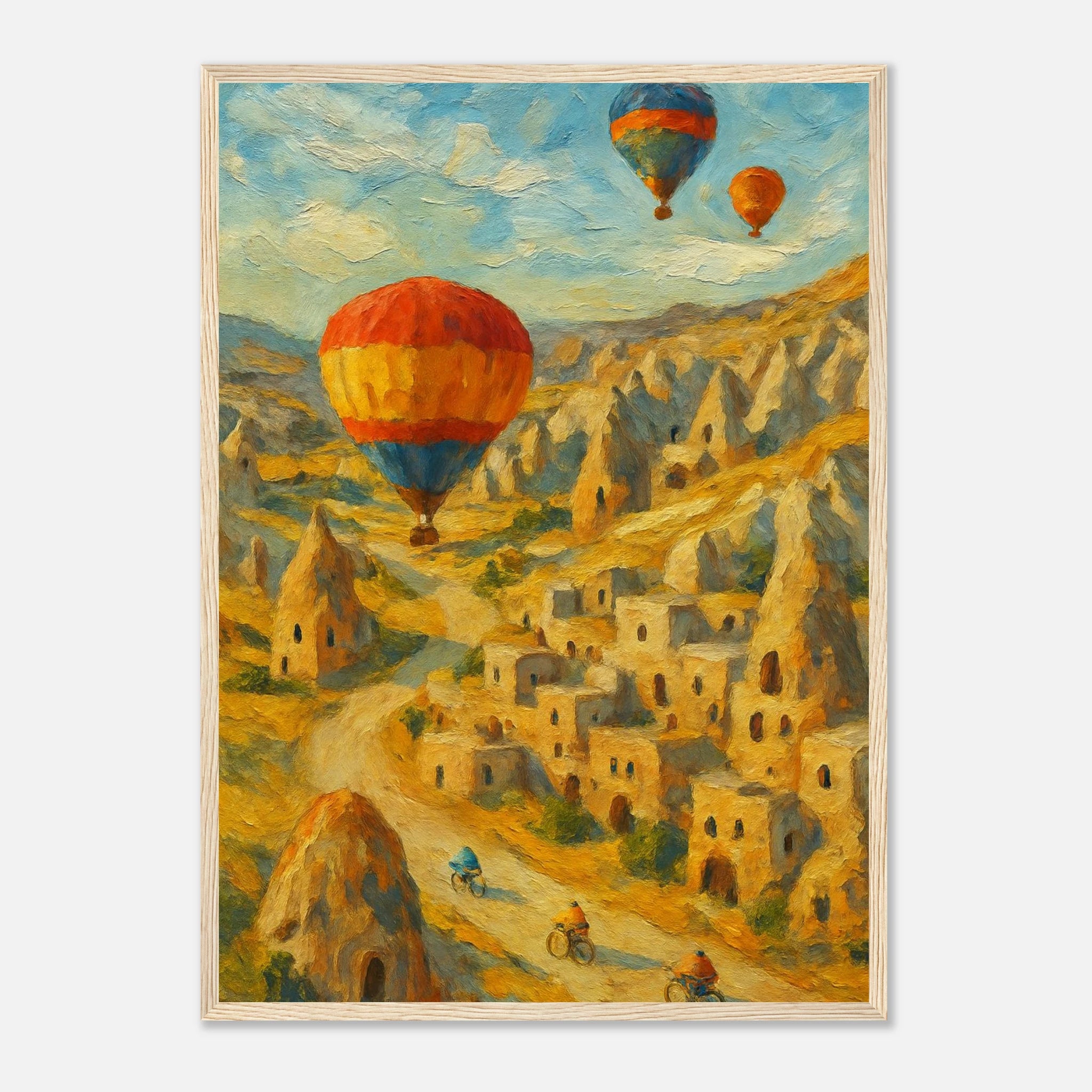 Wood frame A2 (42 x 59.4 cm) - "Drifting Over Cappadocia" Print | Turkish Landscape Wall Art - Play By Print