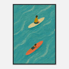 Black frame A1 (59.4 x 84.1 cm) - "Drift and Dream" Surf Print | Minimal Coastal Wall Art - Play By Print