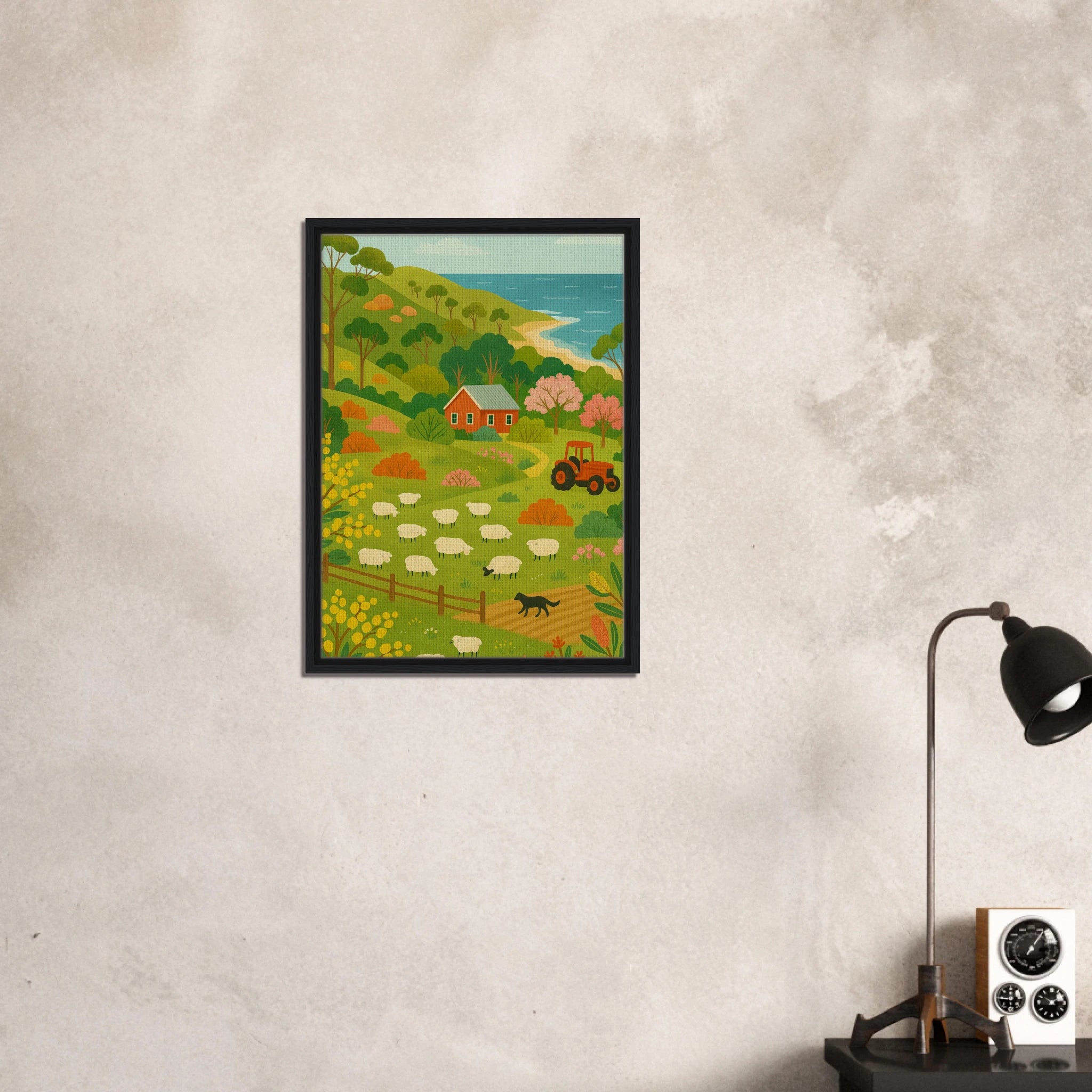 # all-groups - Coastal Sheep Farm – Australian Countryside Canvas Wall Art - Play By Print