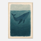 Wood frame 30x45 cm 12x18″ - Blue Whale – Gouache-Style Art Print - Play By Print