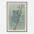 Black frame 60x90 cm 24x36″ - Cuddly Koala in the Eucalypts – Australian Nursery Art Print - Play By Print