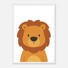 White frame - Lion Nursery Print – Jungle Animal Art for Kids - Play By Print