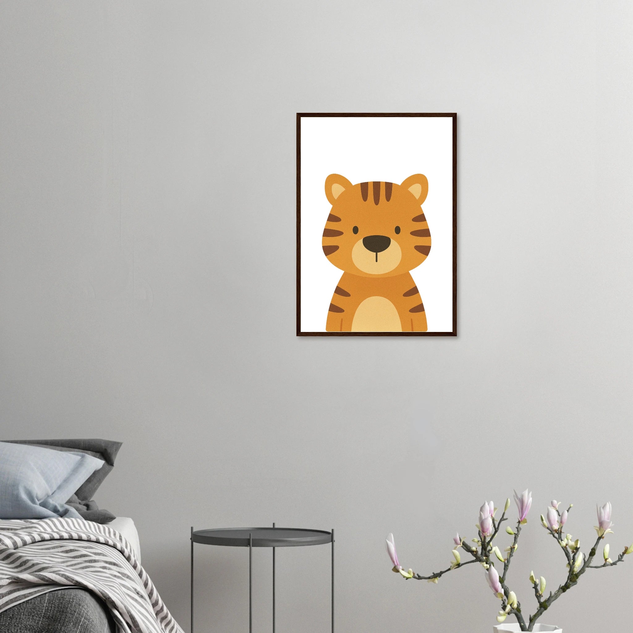 # all-groups - Tiger – Minimalist Jungle Animal Art Print | Safari Nursery or Kids’ Room Poster - Play By Print