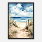 Black frame - Ocean Pathway – Coastal Art Print - Play By Print