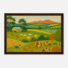 Dark wood frame 40x60 cm 16x24″ - Australian Farm Life Landscape Canvas Wall Art - Play By Print