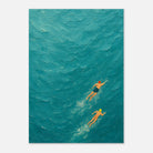 Unframed A2 (42 x 59.4 cm) - Ocean Swimmers Wall Art | Textured Painterly Sea Print - Play By Print
