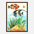 Dark wood frame - Underwater Friends – Tropical Fish Watercolour Print 🐟🌿 - Play By Print