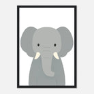 Black frame - Elephant – Minimalist Animal Art Print | Modern Nursery or Safari-Themed Poster - Play By Print