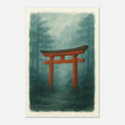 Unframed 60x90 cm 24x36″ - Torii Gate in Mist – Gouache Japanese Landscape Art Print - Play By Print