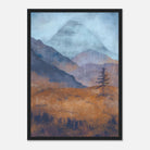 Black frame - Misty Alpine Layers – Abstract Mountain Landscape Wall Art - Daisy