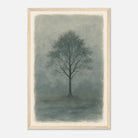 Wood frame 30x45 cm 12x18″ - Misty Monochrome Tree – Minimalist Landscape Art Print - Play By Print