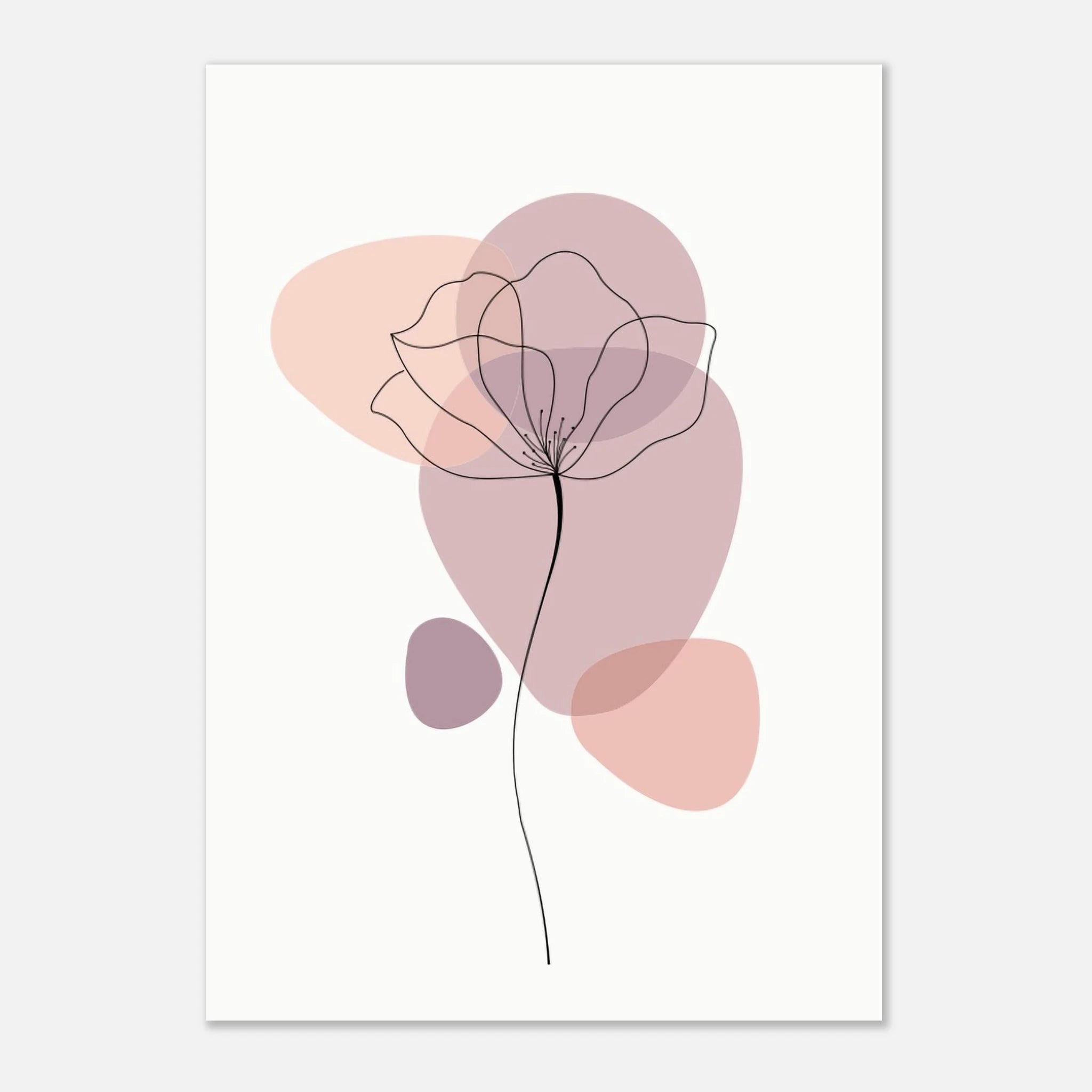 Unframed - Minimalist Poppy Flower Art Print - Jerin