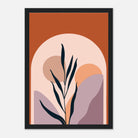 Black frame A4 (21x29.7 cm 8x12") - Botanic Sunrise Modern Abstract Wall Art - Jerin