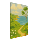 Canvas 40x60 cm 16x24″ - Windy Coastal Walking Path Canvas Wall Art - Play By Print