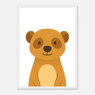 White frame - Meerkat Nursery Print – Safari Wall Art for Kids - Play By Print