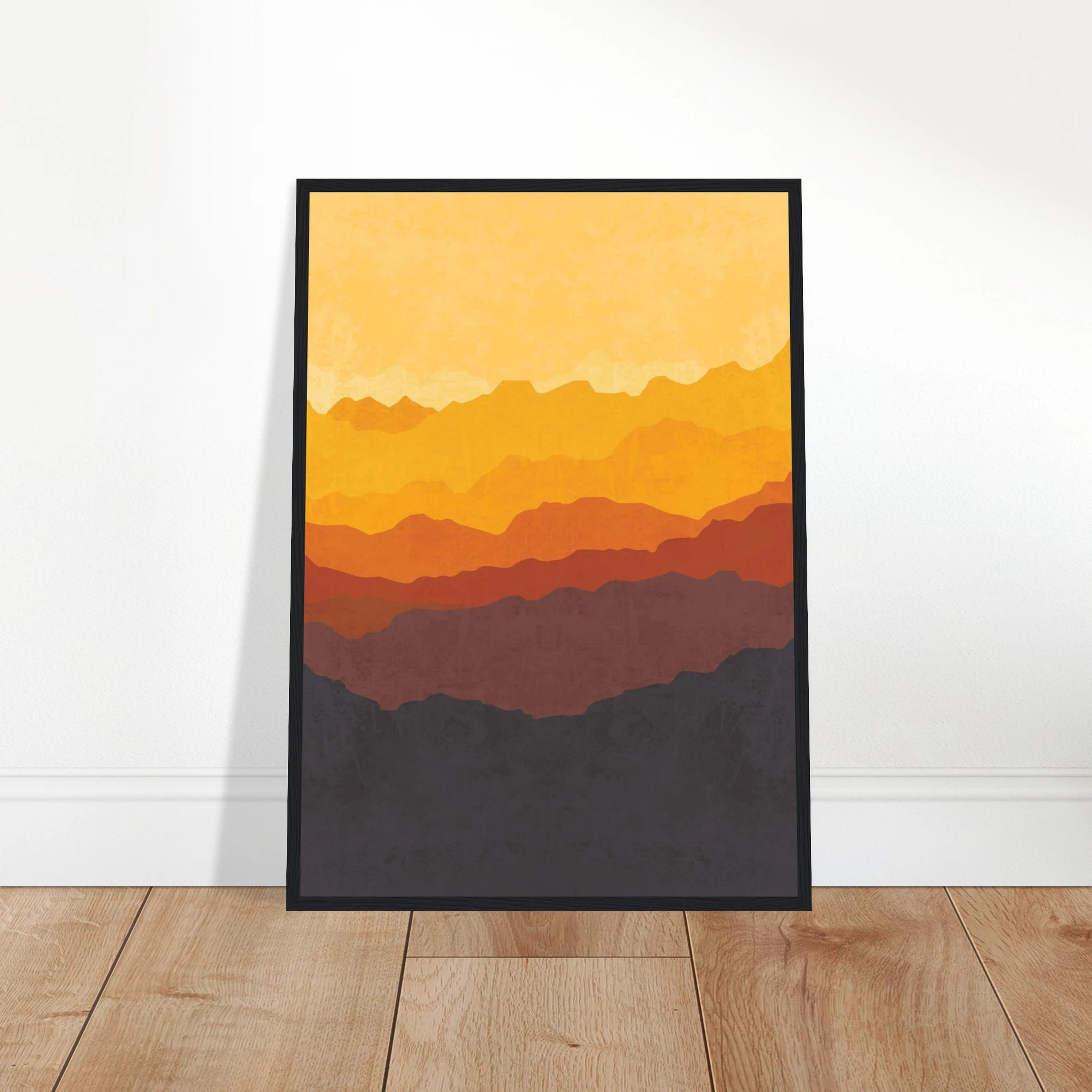 # all-groups - Golden Peaks – Warm Sunset Mountain Landscape Wall Art - Daisy