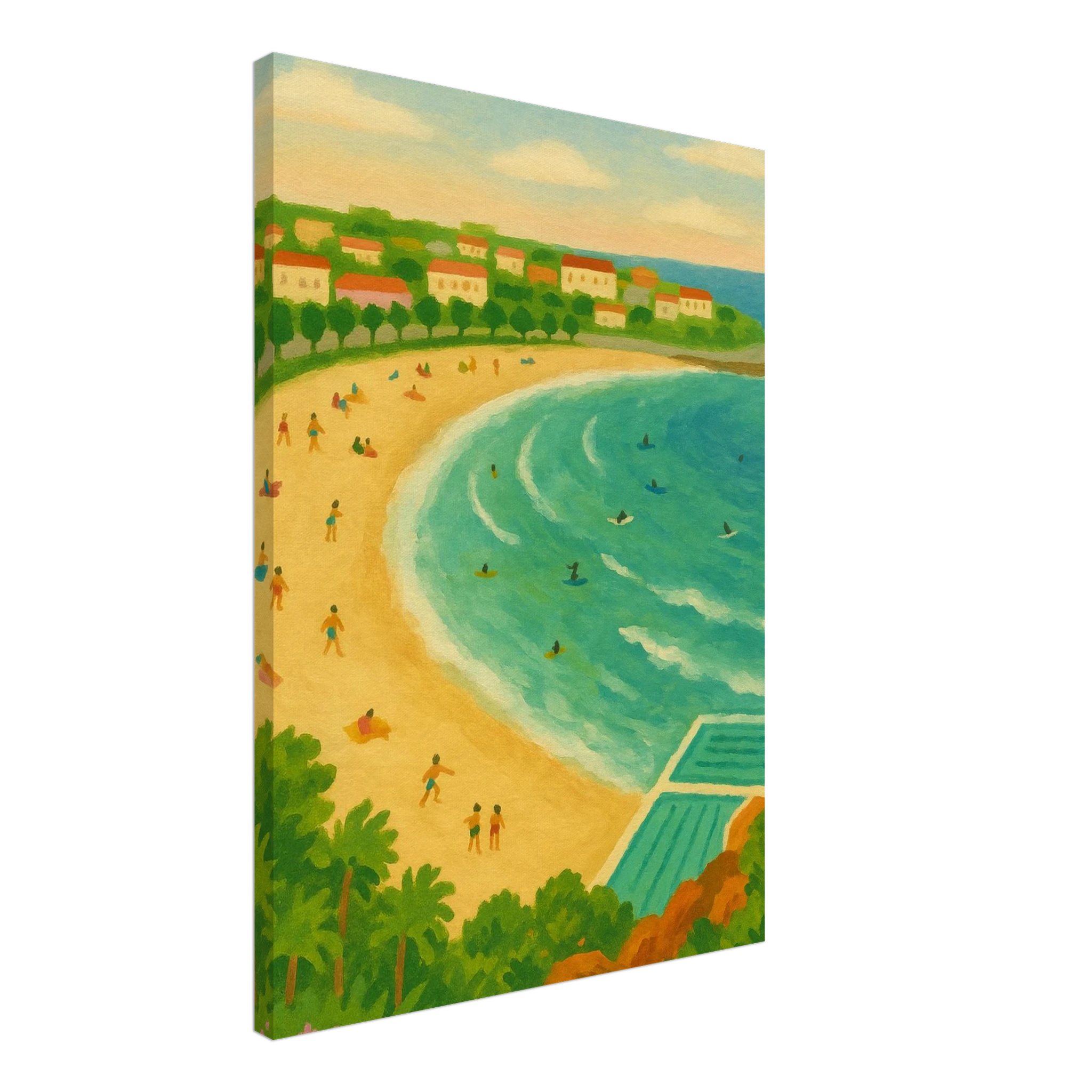 Canvas 50x70 cm 20x28″ - Bondi Beach Canvas Wall Art - Play By Print