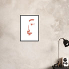 # all-groups - Bare Expression – Minimalist Abstract Face Print in Terracotta - Daisy