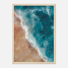 Wood frame - Stormy Shoreline – Moody Coastal Watercolour Art Print - Daisy