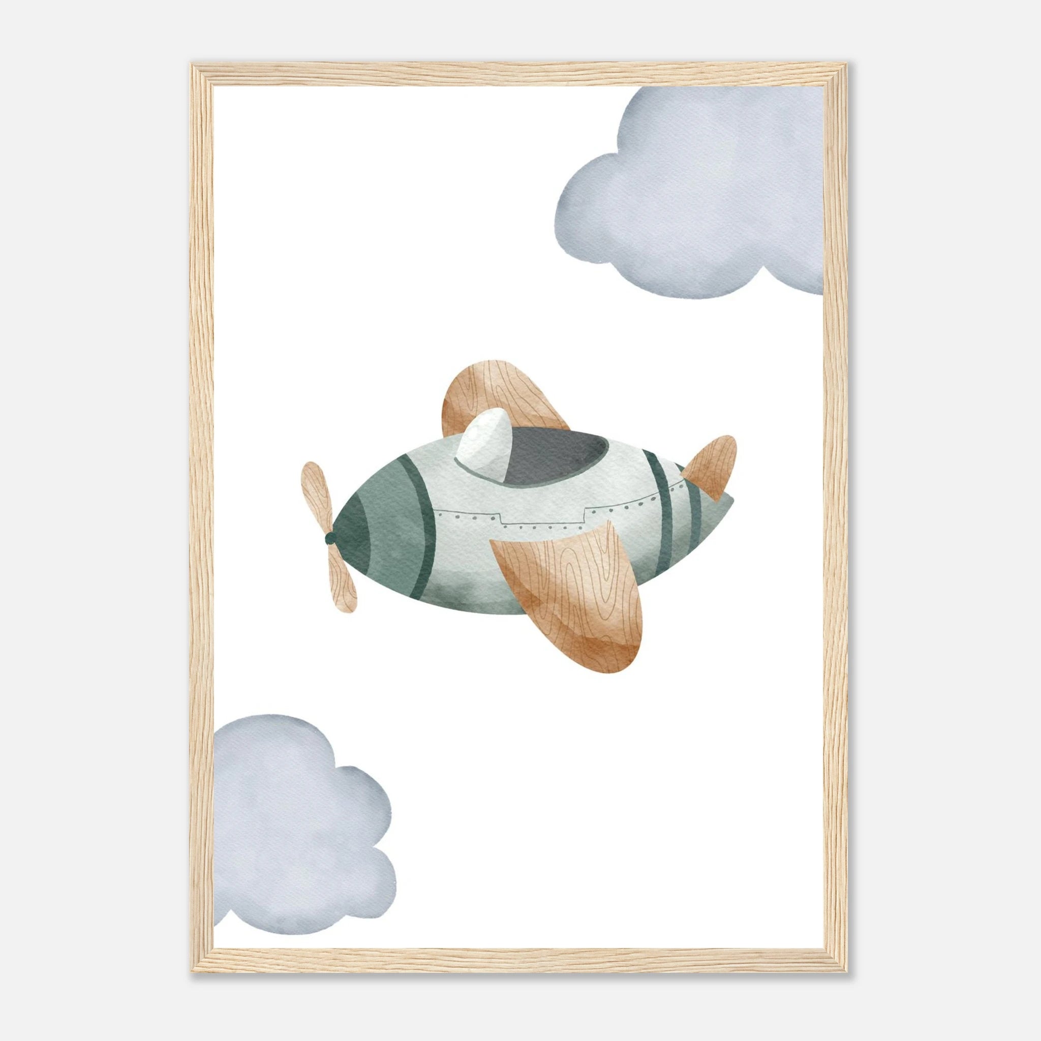 Wood frame - Green & Natural Wooden Airplane Wall Art - Olga