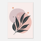 Unframed - Muted Blush Leaves Modern Abstract Wall Art - Jerin