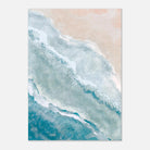 Unframed - Soft Shoreline – Abstract Coastal Waves in Pastel by Daisy - Daisy