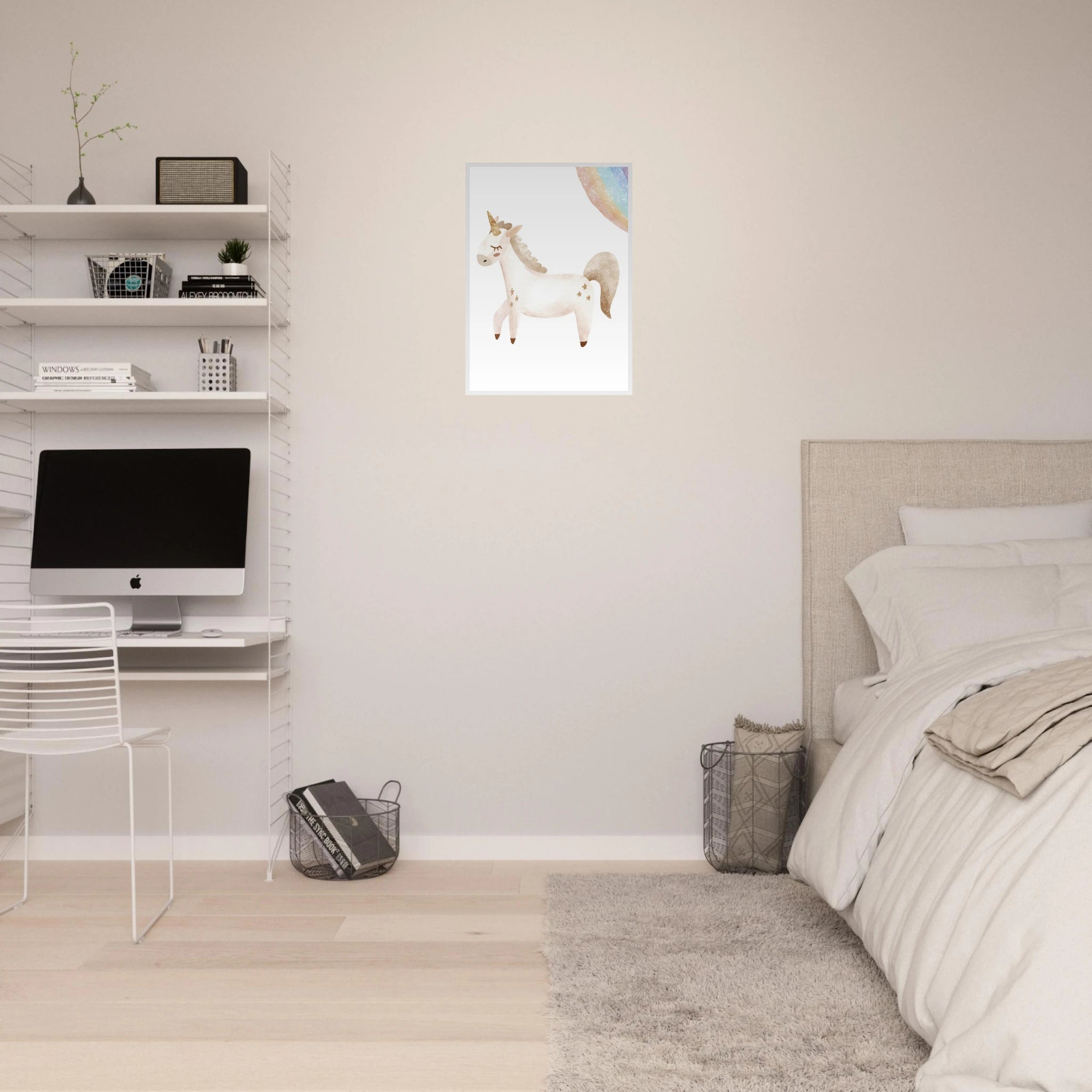 # all-groups - Watercolour Unicorn & Rainbow Wall Art - Olga